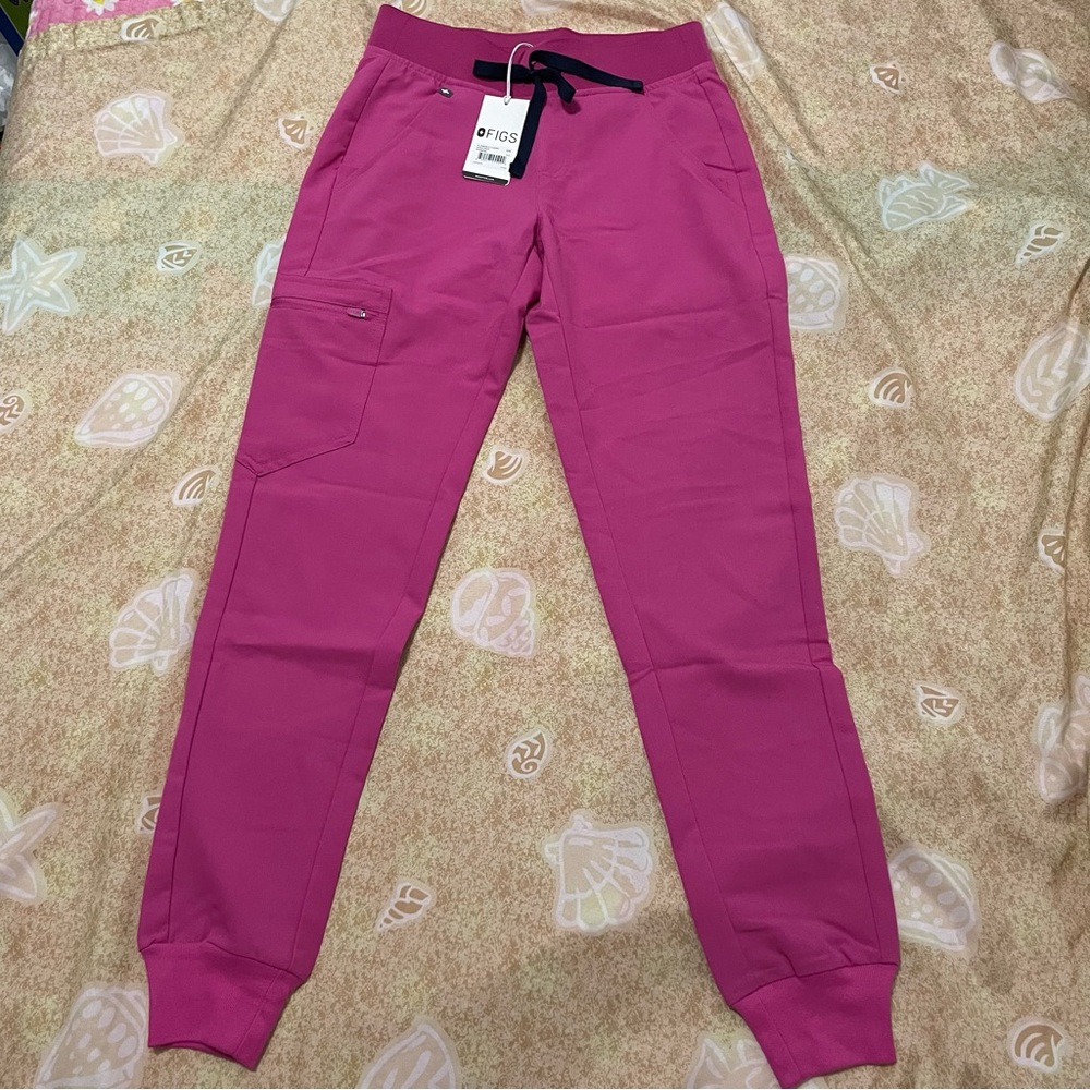 Women’s FIGS Zamora Jogger Scrub Pants Electric Orchid 2330 Size XXS